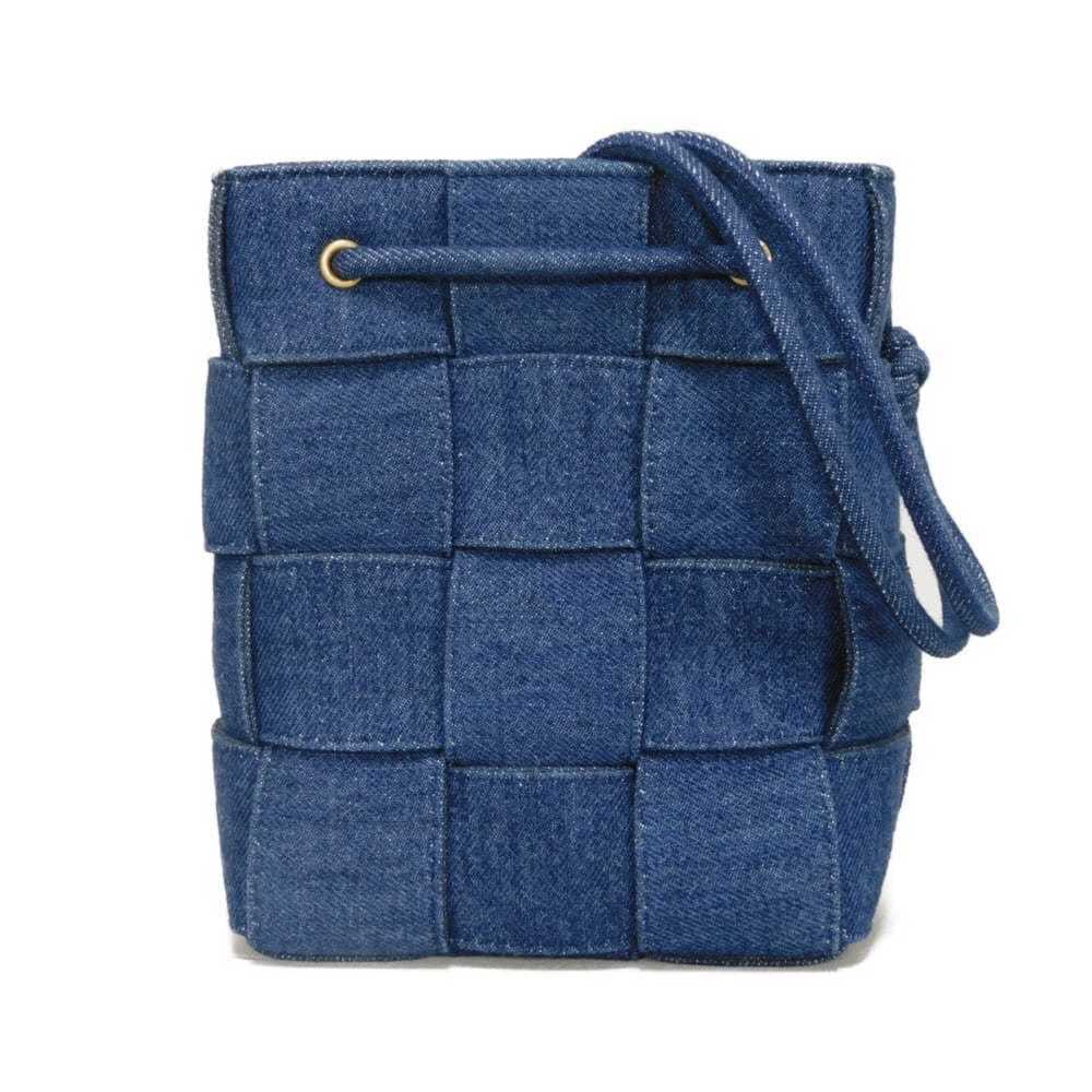 BOTTEGA VENETA Blue Intrecciato Shoulder Bag